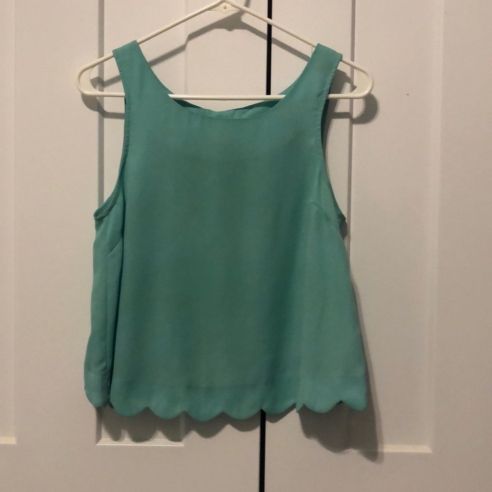 Blousy Tank Top with Button Up Back